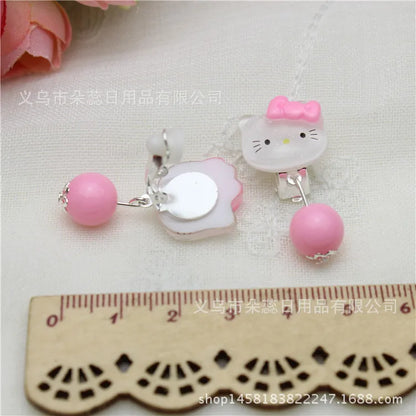 Children'S Earrings Ear Clips Without Pierced Cartoon Girls