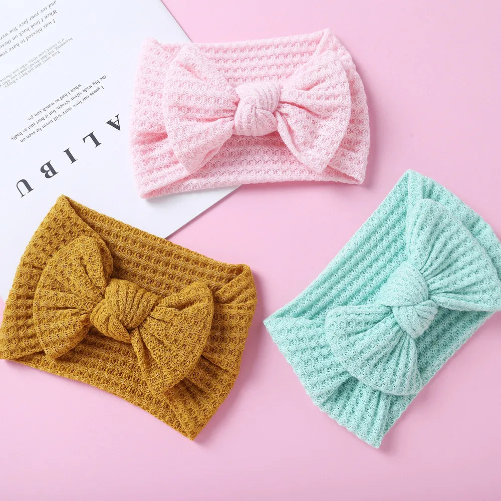 Children'S Hair Accessories New Knitted Fabric Wide Baby Headbands