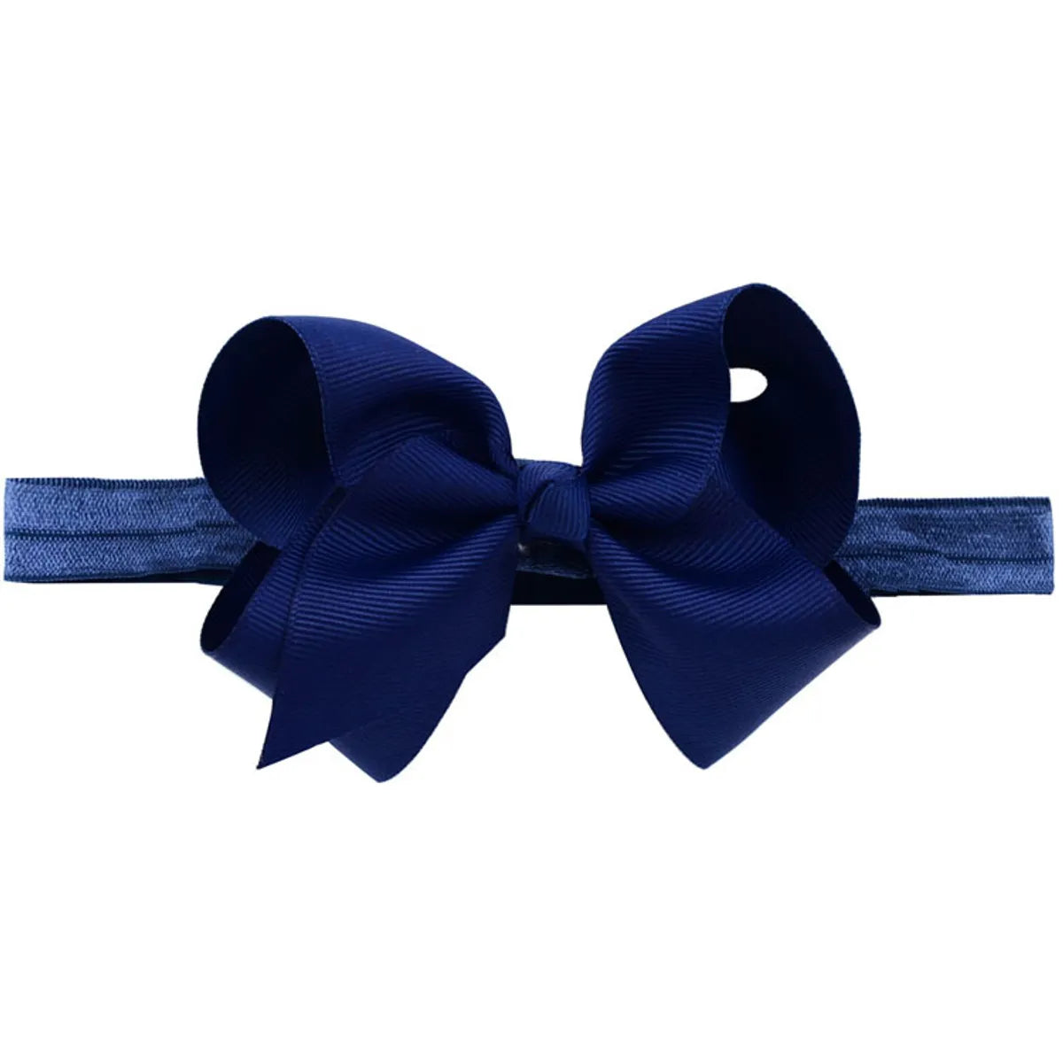 Children'S Handmade Solid Color Flower Bow Baby Headband Wholesale