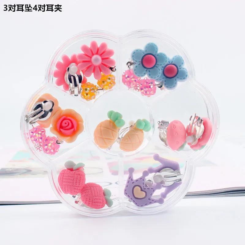 Children'S Jewelry Ear Clip Set Non-Hole Earrings Cartoon Earrings