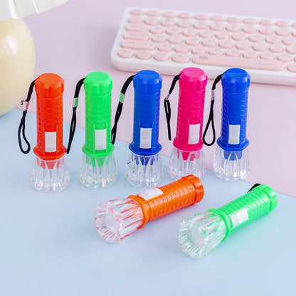 Children'S Mini Torch Transparent Outdoor Portable Lighting Luminous Small Flashlight Kindergarten Prizes Small Gift Toy