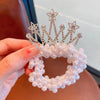 Children'S Princess Crown Hair Accessories Pearl Ball Hair Loop Hair Rope Little Girl Hair  Pearl Crown