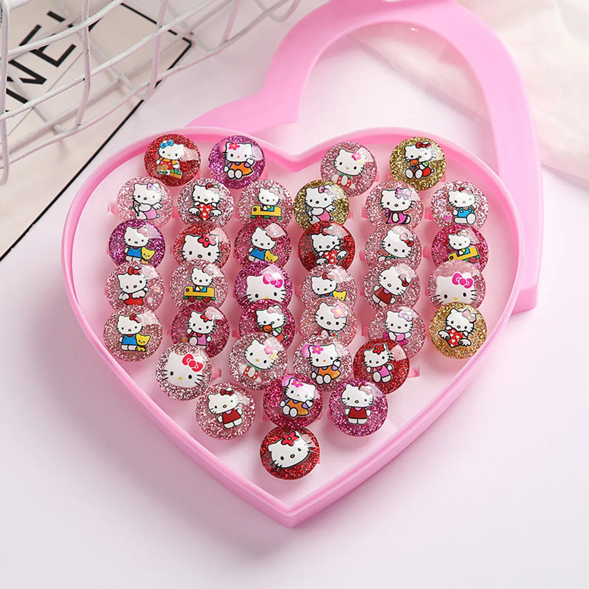 Children'S Ring Women'S Cartoon Jewelry Princess Ring Resin Toy Set Kindergarten Small Gifts Girls' Jewelry