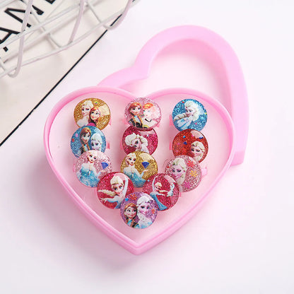 Children'S Ring Women'S Cartoon Jewelry Princess Ring Resin Toy Set Kindergarten Small Gifts Girls' Jewelry