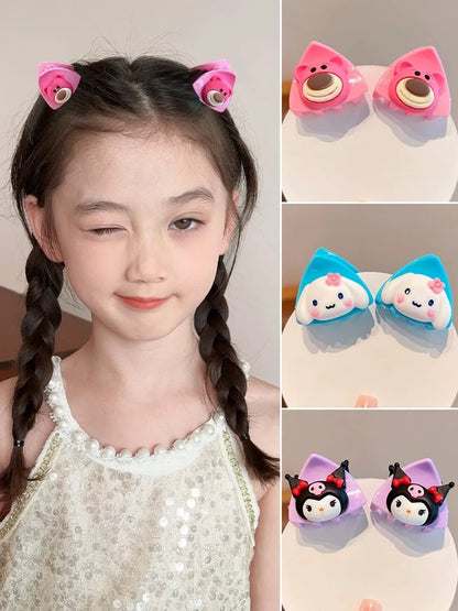 Children'S  Cartoon Cat Ears Small Scratch Clip Cute Baby Does Not Hurt Hair Broken Hairpin Princess Bangs Clip Hair Accessories