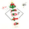 Children Unisex Cute Christmas Hat Santa Claus Cloth Hair Clip