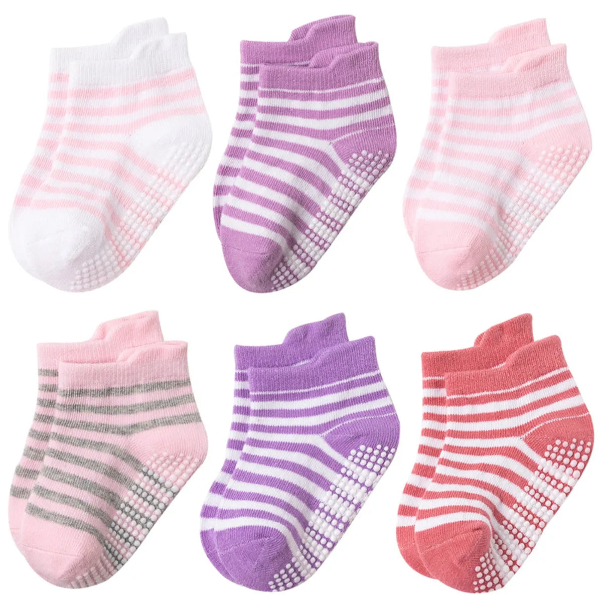 Children Unisex Cute Round Dots Solid Color Cotton Jacquard Ankle Socks One Pair