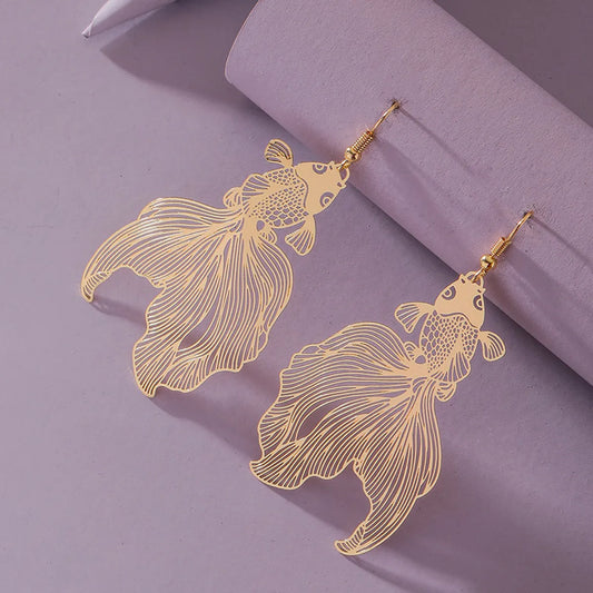 Chinese Style Golden Retro Earrings