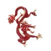 Chinoiserie Animal Dragon Alloy Inlay Rhinestones Pearl Adults Unisex Corsage Brooches Collar Pin