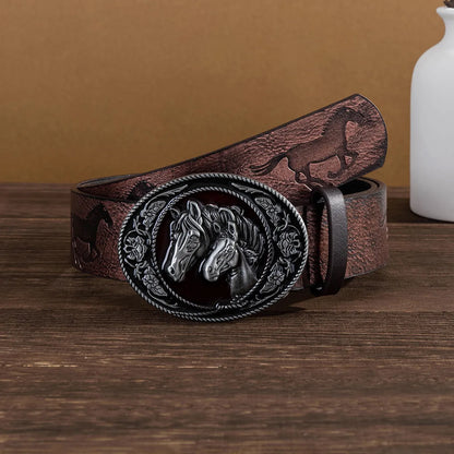 Chinoiserie Basic Retro Cattle Antelope Pu Leather Unisex Leather Belts