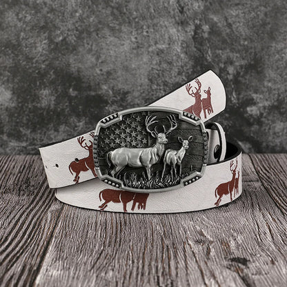 Chinoiserie Basic Retro Cattle Antelope Pu Leather Unisex Leather Belts