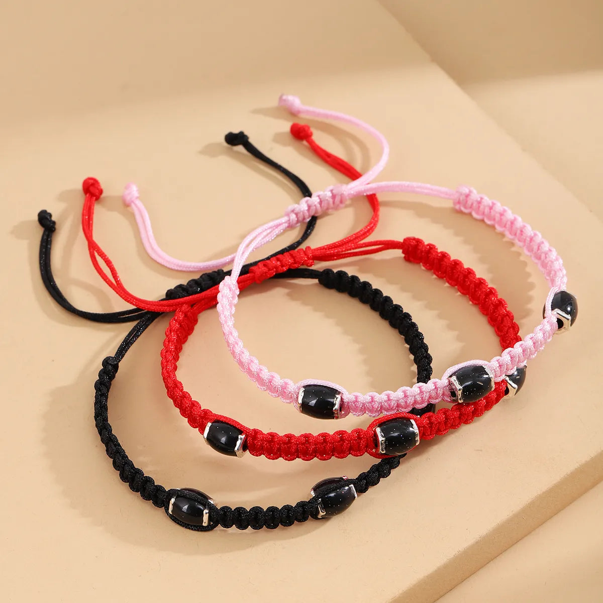 Chinoiserie Casual Classic Style Round Nylon Stone Women'S Bracelets