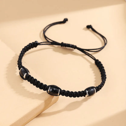 Chinoiserie Casual Classic Style Round Nylon Stone Women'S Bracelets