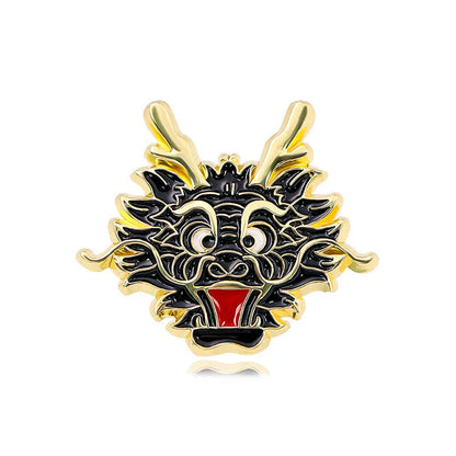 Chinoiserie Classic Style Dragon Alloy Unisex Brooches 1 Piece