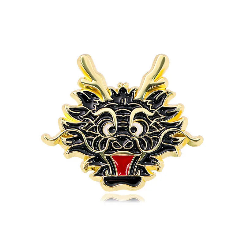 Chinoiserie Classic Style Dragon Alloy Unisex Brooches 1 Piece