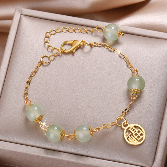 Chinoiserie Classical Commute Word Alloy Women's Bracelets