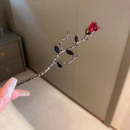 Chinoiserie Elegant Lady Flower Alloy Hairpin