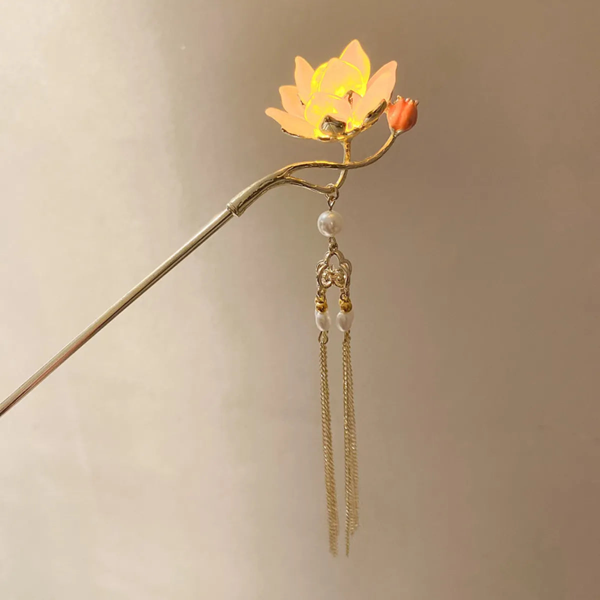 Chinoiserie Elegant Lady Flower Alloy Hairpin