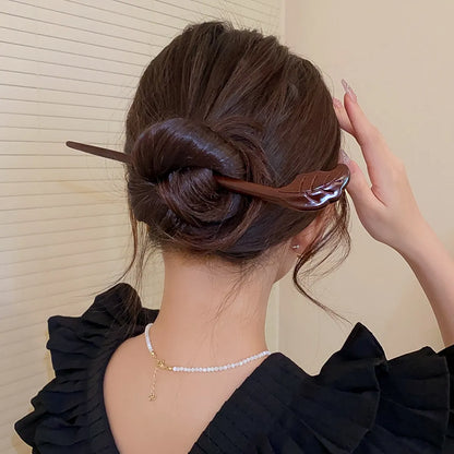 Chinoiserie Elegant Lady Flower Alloy Hairpin