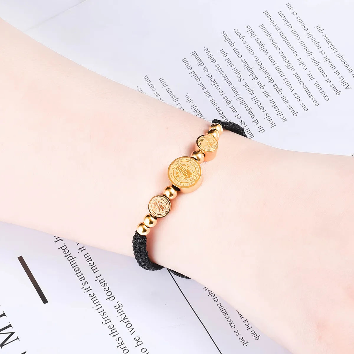 Chinoiserie Elegant Round 304 Stainless Steel Rope Women'S Bracelets