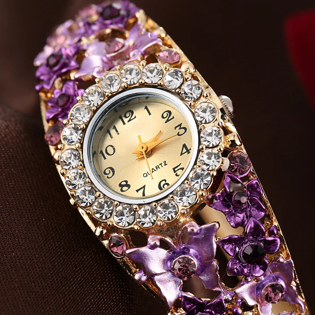 Chinoiserie Flower Quartz Women'S Watches