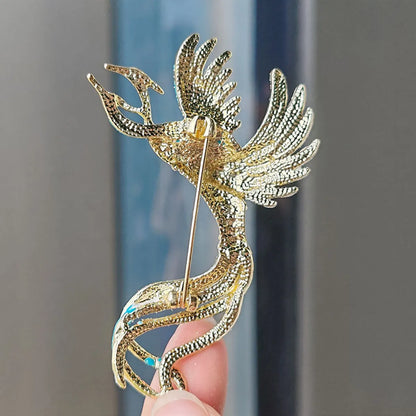 Chinoiserie Retro Ethnic Style Phoenix Alloy Plating Unisex Brooches