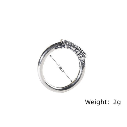 Chinoiserie Simple Style Solid Color Alloy Copper Open Ring