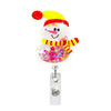 Christmas Acrylic Quicksand Snowman Christmas Tree Socks Elk Bell Telescopic Clip Rotating Can Buckle Certificate