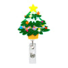 Christmas Acrylic Quicksand Snowman Christmas Tree Socks Elk Bell Telescopic Clip Rotating Can Buckle Certificate