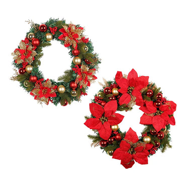 Christmas Basic Pastoral Flower Plastic Indoor Outdoor Party Garlands