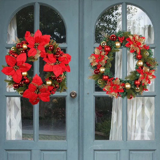 Christmas Basic Pastoral Flower Plastic Indoor Outdoor Party Garlands