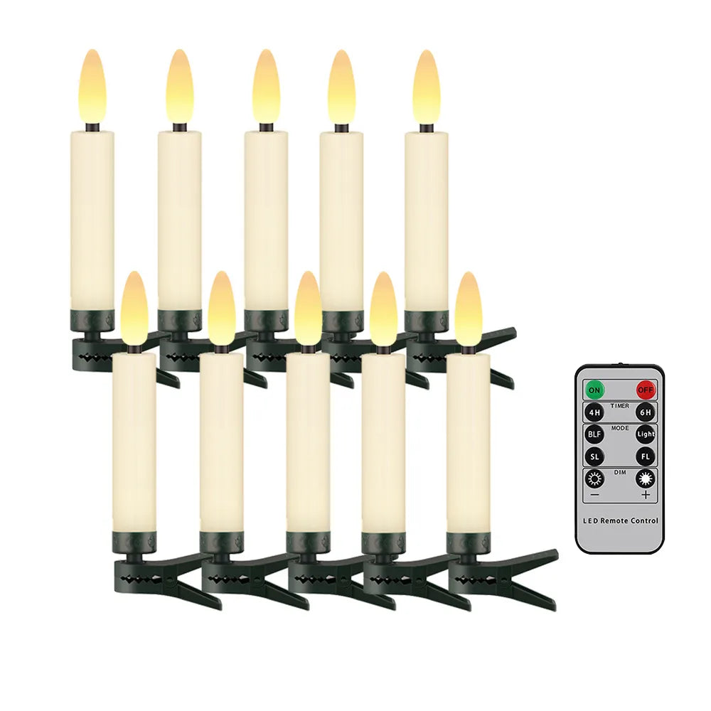 Christmas Candle Simulation Plastic Bullet Lamp Holder Holiday Atmosphere Decoration Remote Control Electronic Candle LED Candle Lamp