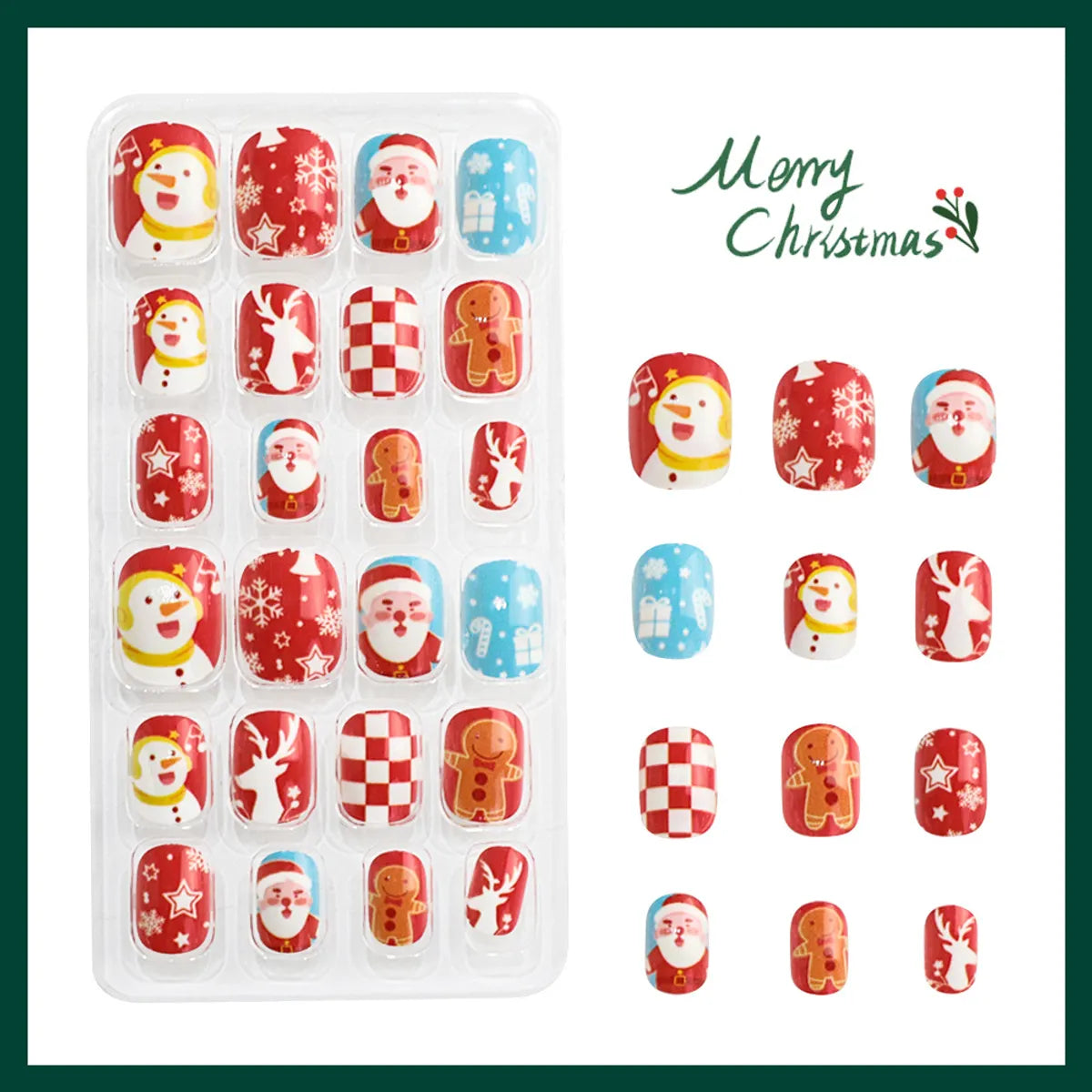 Christmas Cartoon Style Cartoon Plastic Nail Patches 1 Piece