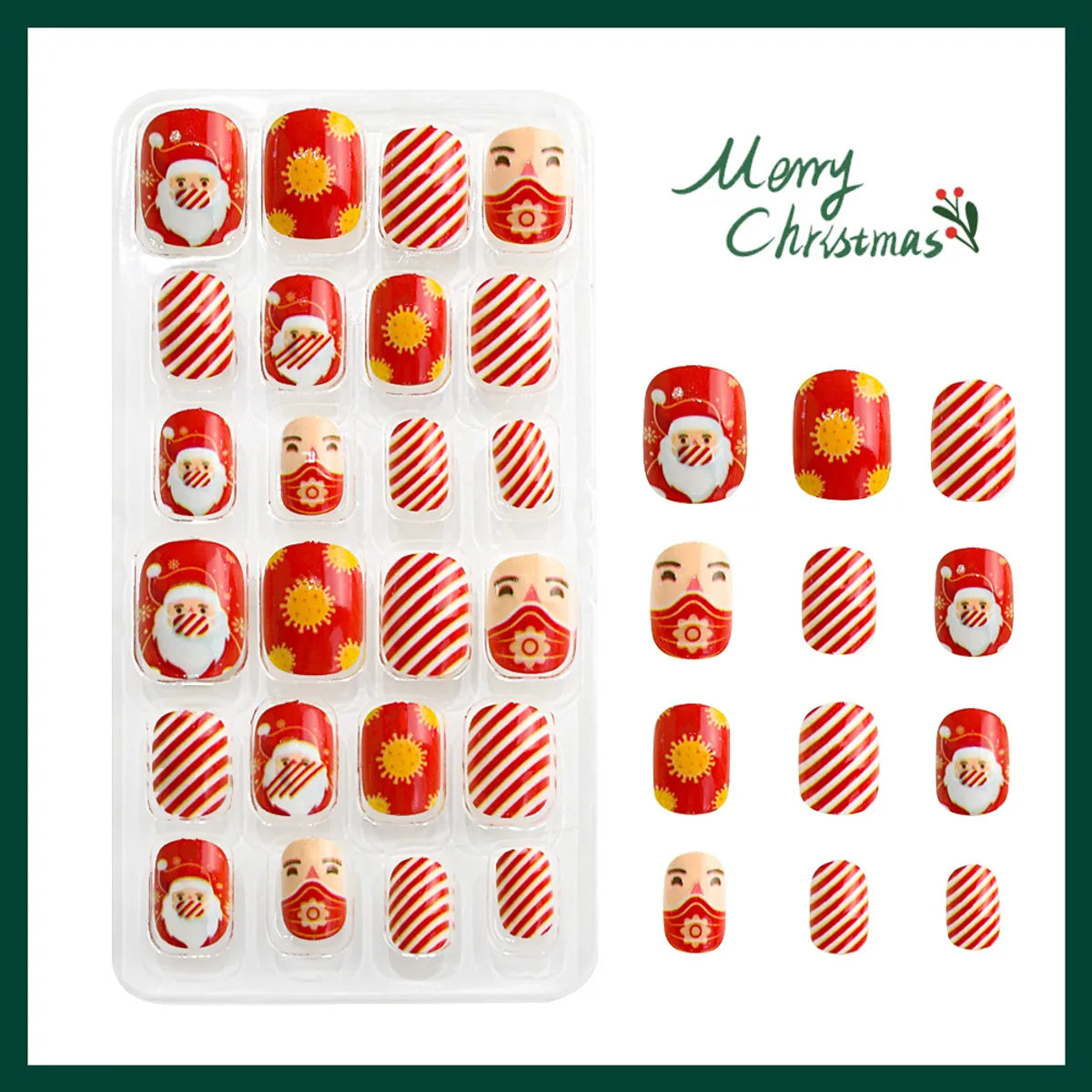 Christmas Cartoon Style Cartoon Plastic Nail Patches 1 Piece