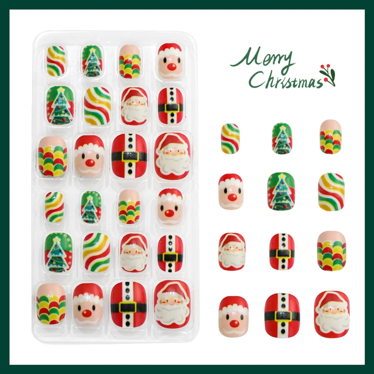 Christmas Cartoon Style Cartoon Plastic Nail Patches 1 Piece