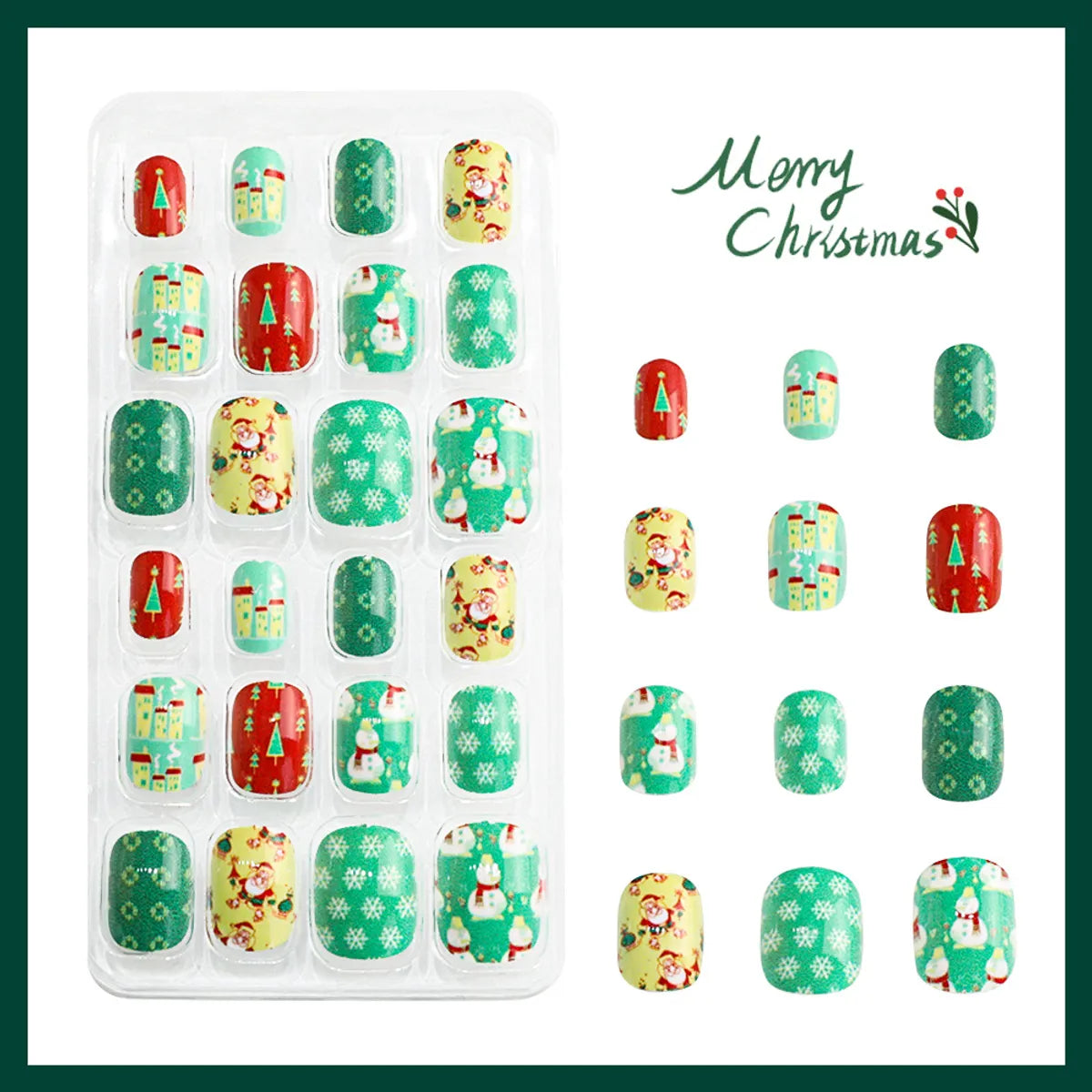 Christmas Cartoon Style Cartoon Plastic Nail Patches 1 Piece