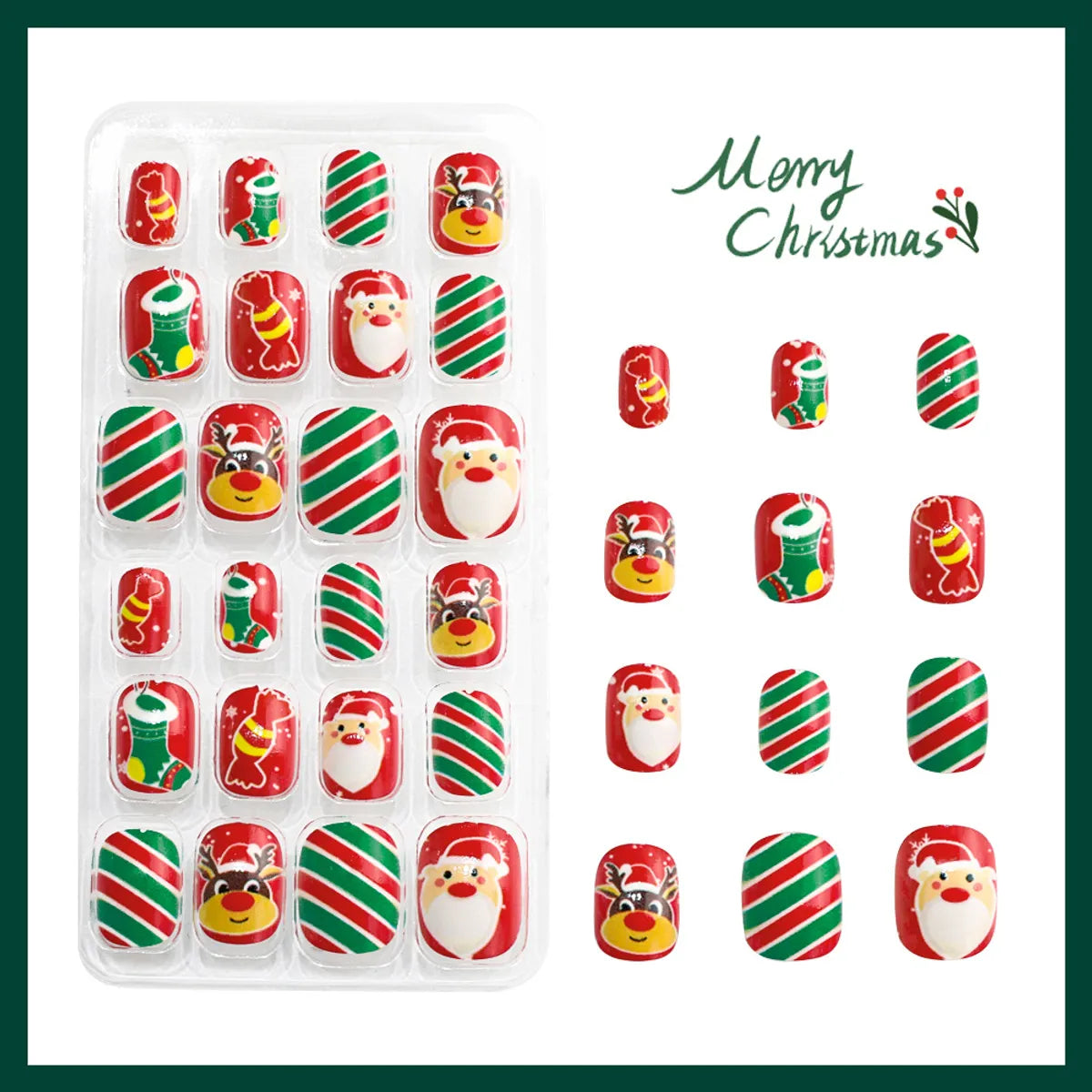 Christmas Cartoon Style Cartoon Plastic Nail Patches 1 Piece