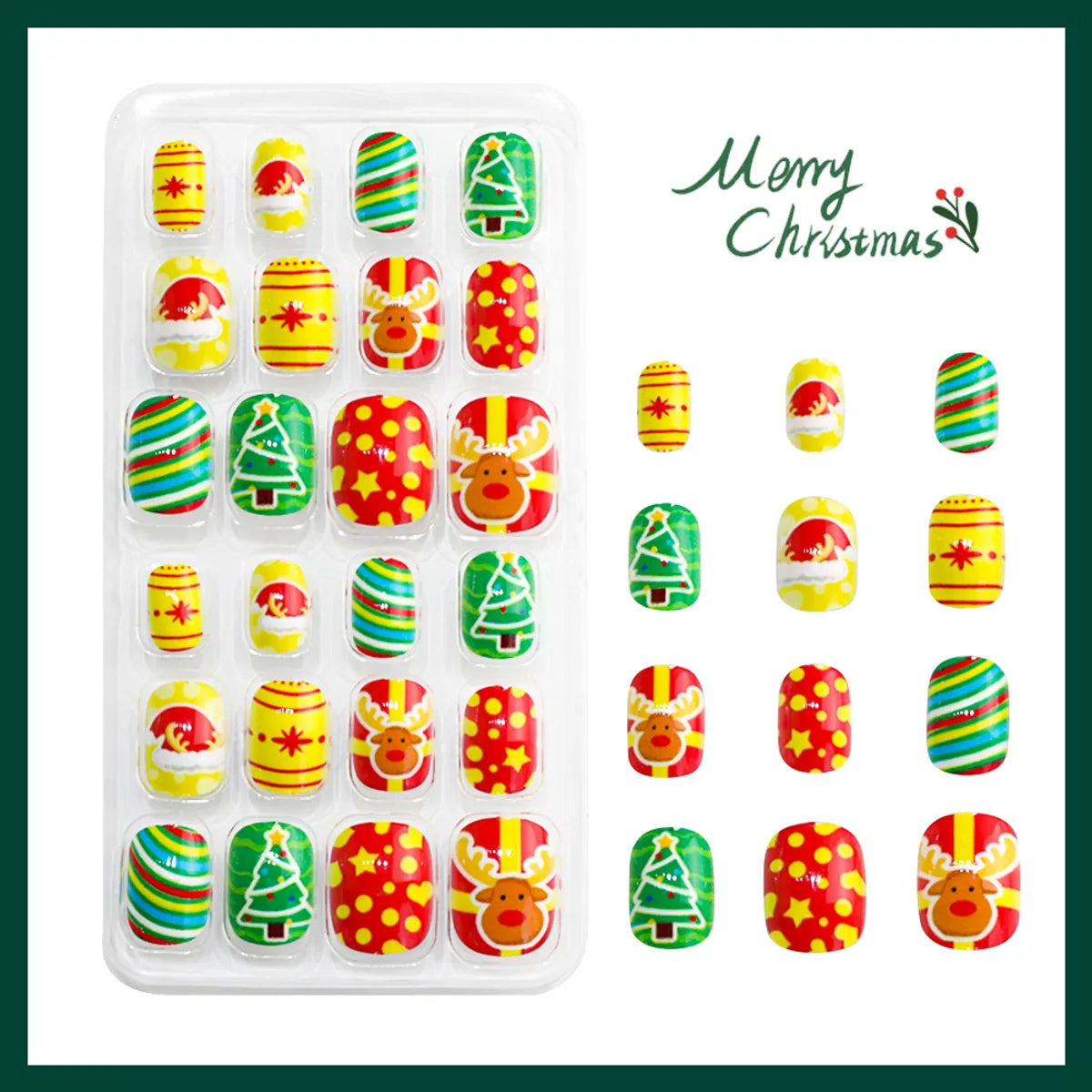 Christmas Cartoon Style Cartoon Plastic Nail Patches 1 Piece