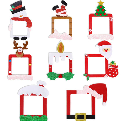 Christmas Cartoon Style Christmas Tree Santa Claus Snowman Cloth Party Festival Decorative Props