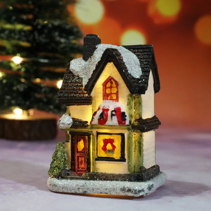 Christmas Cartoon Style Cute Christmas House Resin Indoor Festival Ornaments