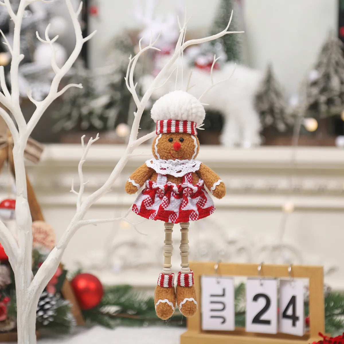 Christmas Cartoon Style Cute Gingerbread Cloth Indoor Party Festival Hanging Ornaments