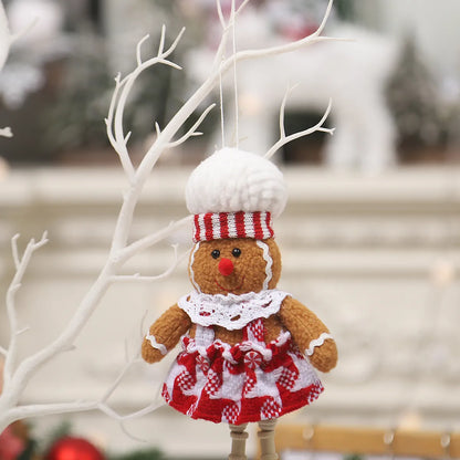 Christmas Cartoon Style Cute Gingerbread Cloth Indoor Party Festival Hanging Ornaments