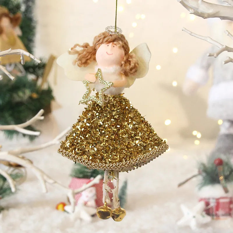 Christmas Cartoon Style Cute Pastoral Angel Nonwoven Indoor Party Festival Hanging Ornaments