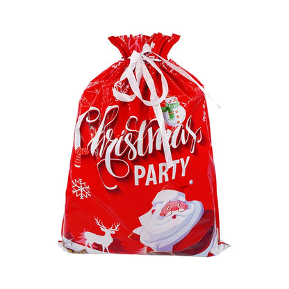 Christmas Cartoon Style Cute Santa Claus Plastic Family Gathering Party Festival Gift Bags