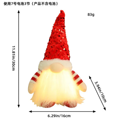 Christmas Cartoon Style Cute Santa Claus Plastic Polyester Family Gathering Festival Ornaments