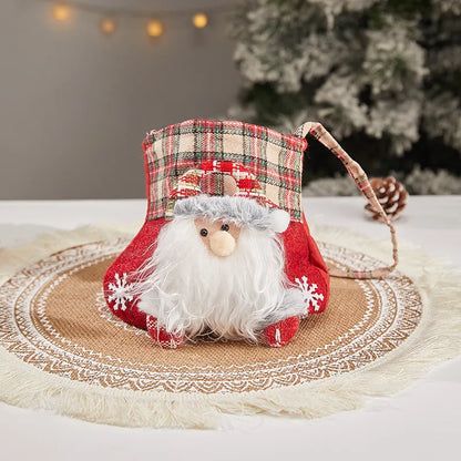 Christmas Cartoon Style Cute Santa Claus Snowman Cloth Party Festival Gift Bags