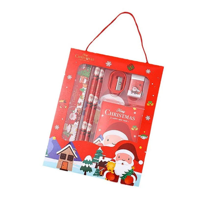 Christmas Cartoon Style Cute Snowman Plastic Party Festival Stationery Gift Set