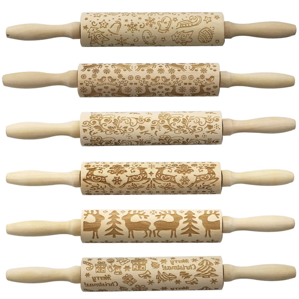 Christmas Cartoon Style Ethnic Style Elk Theaceae/Muhe Rolling Pin