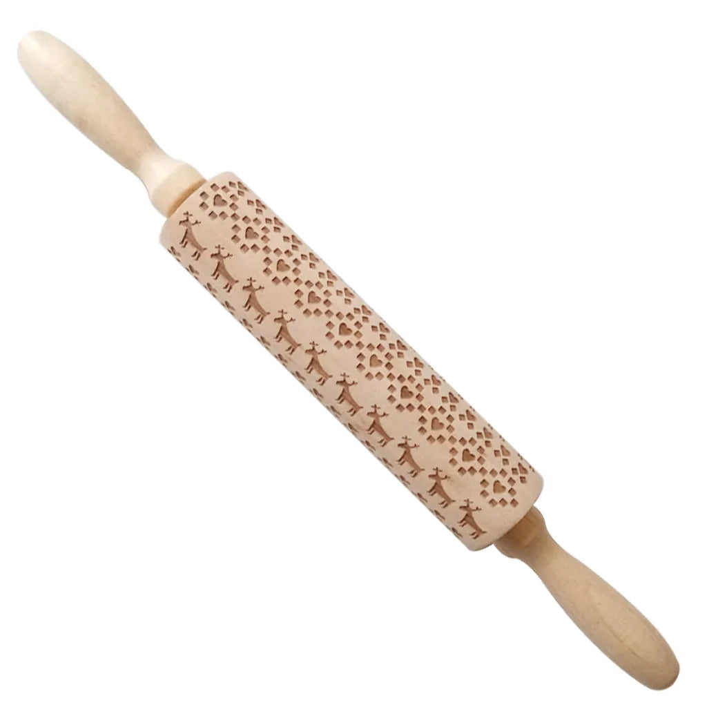 Christmas Cartoon Style Ethnic Style Elk Theaceae/Muhe Rolling Pin