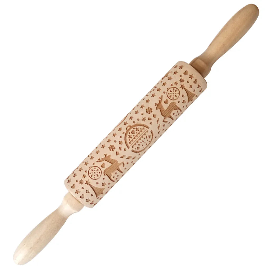 Christmas Cartoon Style Ethnic Style Elk Theaceae/Muhe Rolling Pin